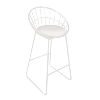 Florence White Wire Barstool